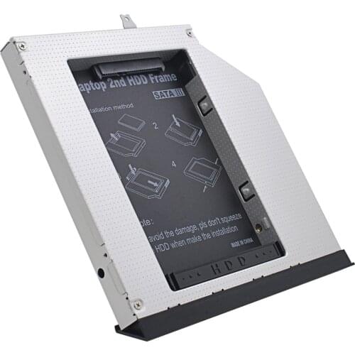 2TB Aluminum 2nd HDD Caddy 12.7mm SATA 3.0 2.5" SSD HDD Case Enclosure For Lenovo ThinkPad L410 L412 L420 L421 L430