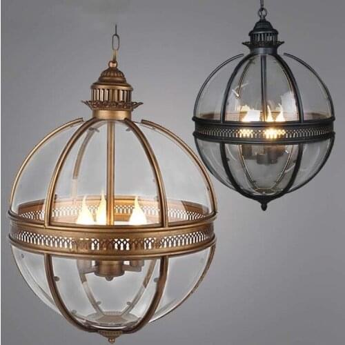 American country Nordic simple modern creative bar restaurant clothing store living room study retro ball Pendant Lights WF12022