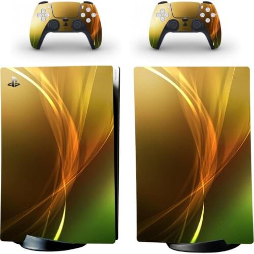 Colour PS5 Digital Edition Skin Sticker for Playstation 5 Console & 2 Controllers Decal Vinyl Protective Skins Style 1