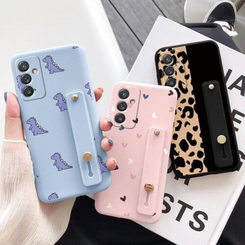 For Samsung Galaxy A82 5G Case Fashion Wrist Strap Holder Soft TPU Phone Cases for Samsung Quantum 2 Quantum2 A 82 6.7'' Fundas