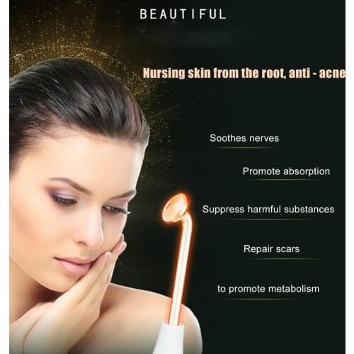 Electrotherapy Machine LED High Frequency Portable Electrode Skin Care Tube Therapy Beauty Device for Home