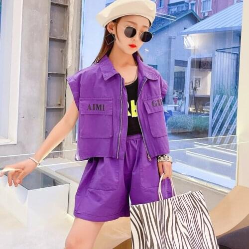 Baby Girls Clothing Sets 2021 Summer Casual Kids Short Sleeve Coat +Overalls Shorts Streetwear Clothing For Girls Suits 5 1012 T