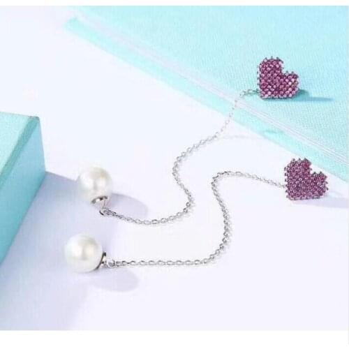 Free shipping>>>>noble jewelry 9-10mm Freshwater round white pearl earring 925silver