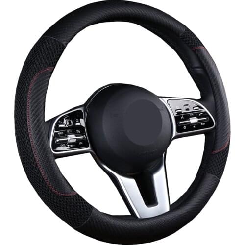 Summer Universal Car Steering Wheel Cover Wrap Cool Ice Silk 4 Colors Breathable Volant Non-slip Braid on the Steering-wheel