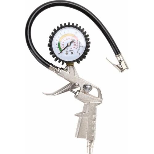 Auto Tire Pressure Gauge For Car Motorcycle SUV Inflated Pumps Deflated Tire Repair Tools Pressure Gun Type For Compressor