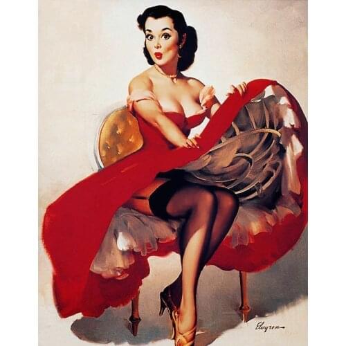METAL TIN SIGN POSTER WALL PLAQUE Gil Elvgren