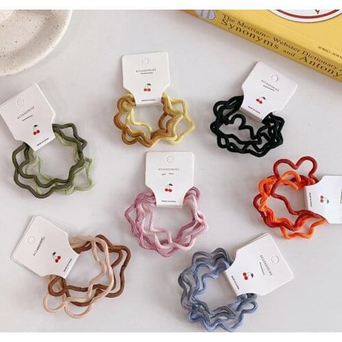 4/1pcs Girls Solid Color Big Rubber Band Ponytail Holder Gum Headwear Elastic Hair Bands Korean Girl Hair Accessories Ornaments