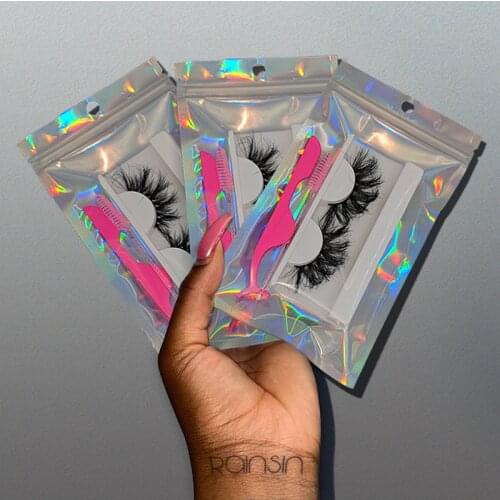 Rainsin 10/20/30/50/100 25mm Mink Lashes Wholesale 5D Mink Eyelashes Free Packaging Brushes Tweezers Eyelashes Set In Bulk