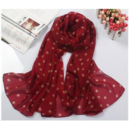 1PC Lovely Fashion Women Soft Cotton Lady Comfortable Long Neck Large Scarf Shawl Voile Stole Dot Warm Scarves Gift Hot