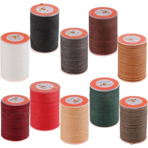 93 Yards/Spool Sewing Waxed Thread Hand Stitching Cord for Leather craft DIY Tools 0.65mm Round
