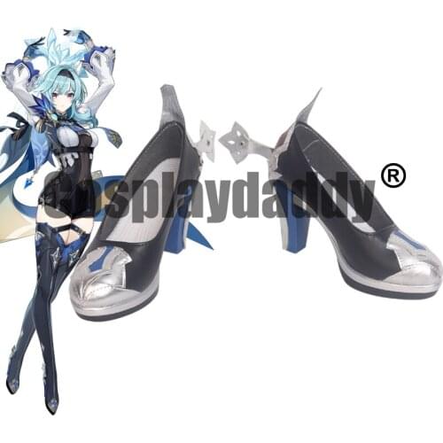 Genshin Impact Mondstadt Knights of Favonius Dance of the Shimmering Wave Youla Eula Lawrence Cosplay Heels Pumps Shoes S008
