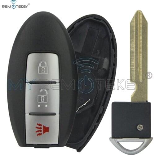 Remtekey smart remote control fob CWTWBU729 smart key case for Nissan Infiniti 2 button with panic key shell