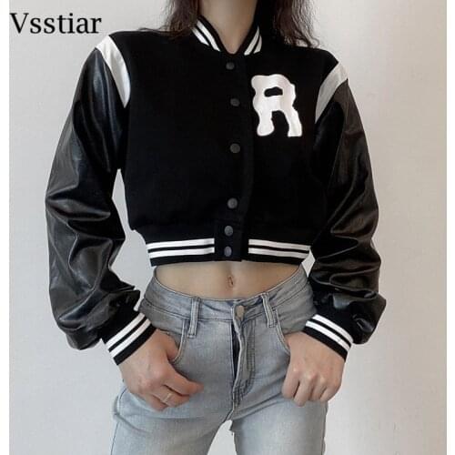 Женские черные бомберы Vsstiar China At AliExpress