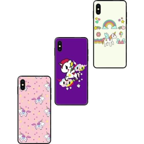 Order For Huawei Honor 20 20I 20S 10 10I 6A 7A 7X 8C 8X 9 9A 9I 9X Lite Pro Popular Cute Brite Unicorn Poster Black Soft TPU