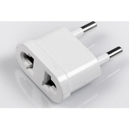 3 Type WN-20 US (USA) to EU (Europe) 250V AC 10A 1000W Travel Charger Wall AC Power Plug Adapter for USA Converter White Socket