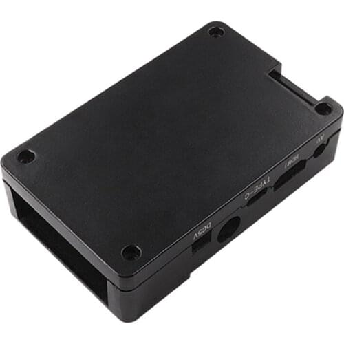 For Orange Pi Black Protective Case+Thermal Conductive Adhesive,Suitable for Orange PI4/4B Boards ONLY