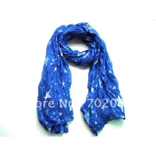 Ladies Star design Voile Neck Scarf 180*110cm 22pc/lot #2116