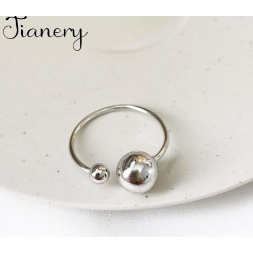 Luxury New Brand Korean Beads Ball Rings For Women Boho Charms Jewelry Female Engagement Ring Lover Valentines Gifts bague