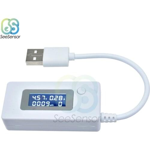 LCD USB Detector Voltmeter Ammeter Mobile Power Charger Capacity Tester Meter Voltage Current Meter Charging Monitor DC 4-30V