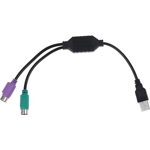 1PC USB Male To PS/2 PS2 Female Converter Cable Cord Converter Adapter Keyboard Drop Ship