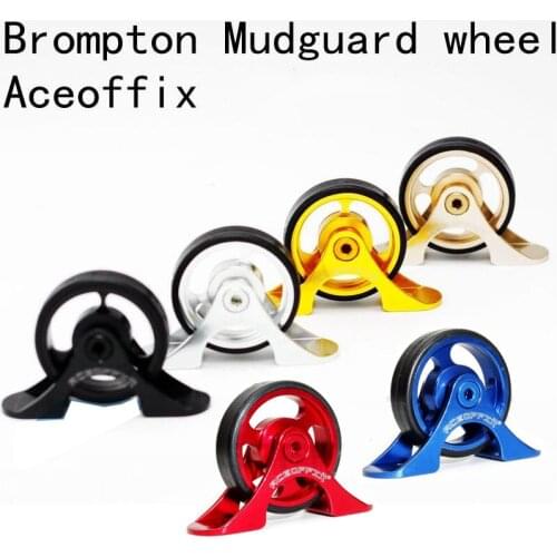 1 pcs Superlight Bicycle Easywheel for Brompton Rear Mudguard Rollers fender Wheels 20g/pcs