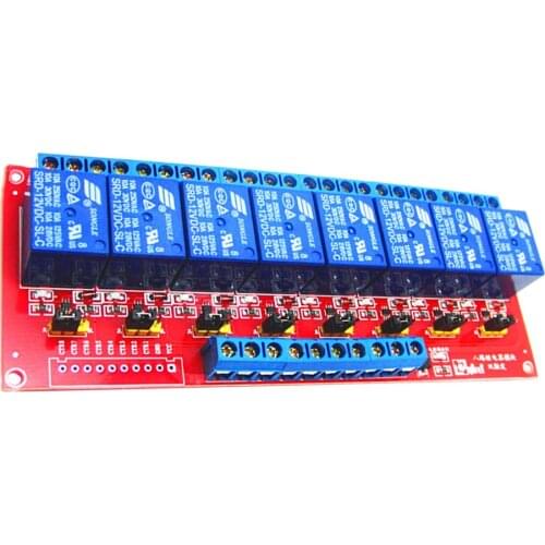 12V 8-Channel Relay Module with Optocoupler H/L Level Triger for