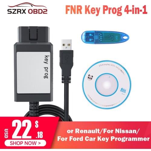 2020 Newest FNR 4 In 1 FNR Key Prog 4-in-1 For Renault/For Nissan/For Ford Car Key Programmer With USB Dongle Free Shipping