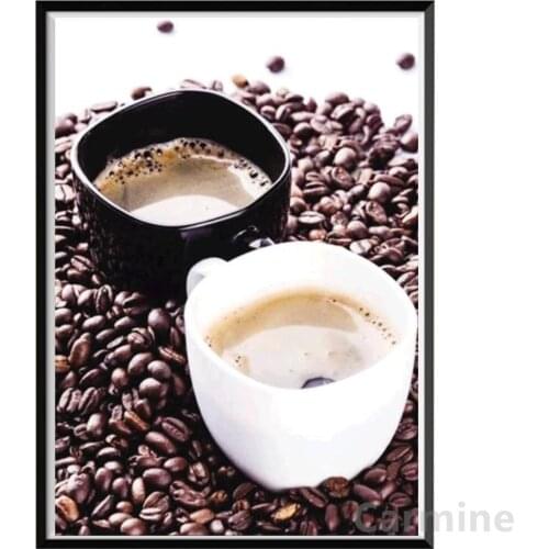 Diamond Painting Coffee Craft 5D DIY Mosaic Picture Cross Stitch Embroidery Wall Art Full Round&square Drill Home Decoration