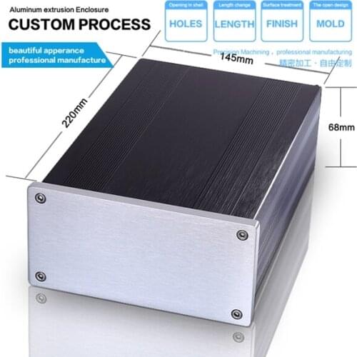 DIY custom 145*68*220mm(WxH-D) aluminum power audio amplifier