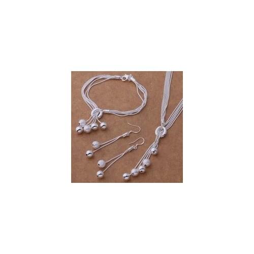 As272 Hot M925 joyas de plata pulsera de los sistemas 011 + collar 494 + Earring 323 / akuajcba arhajioa