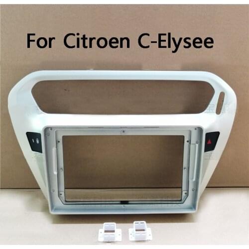 For Citroen C-Elysee 2014 Car Fascias Navigation Frame Dash Frame Kit For 9" Universal Android Multimedia Player