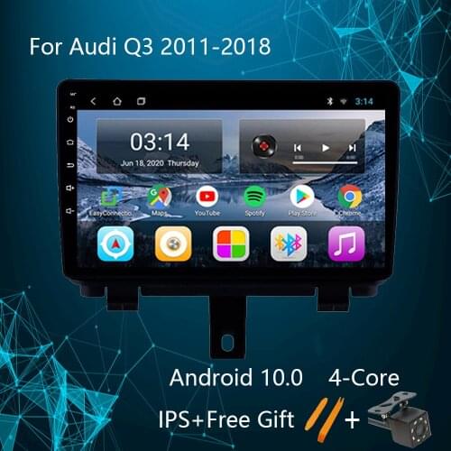 Car Multimedia Player Auto Stereo For Audi Q3 MMI 2G 3G 2011-2018 AI Voice Controls Steering Wheel Controls Rear View Camera DVD