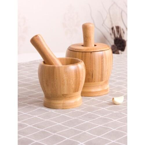 Mashing garlic jar, mashing garlic, smashing garlic mortar,mashing garlic and pressing garlic to nest With cover with