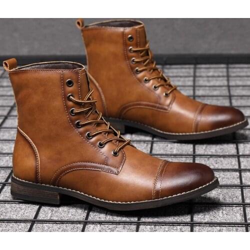 Genuine Leather Men Chelsea Boots Classic Men Martin Boots Outdoor Warm Leathers Shoes Comfortable Walking Shoes Botas De Hombre