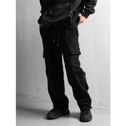 Mens cargo sports pants Spring and autumn new multi-pocket loose leisure large size cargo pants