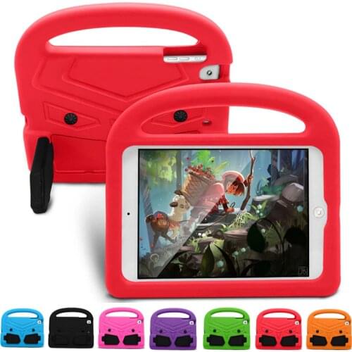 For iPad 2018 Case Hand-held Shock Proof EVA Full body Cover Handle Stand Case for iPad air 2 pro 9.7 2017 Kids Handgrip Cases