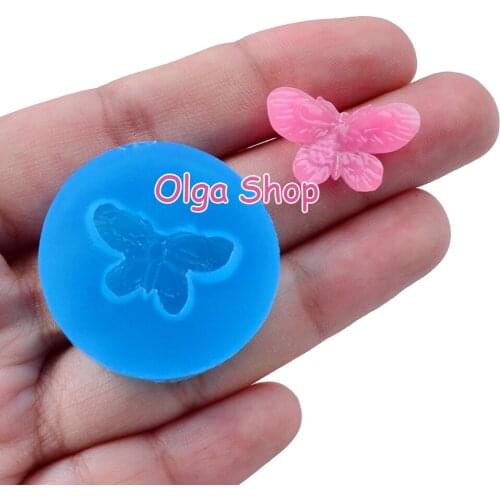 DYL584 20.9mm X 12.9mm Butterfly Silicone Mold Fondant Cake Decoration Candy Resin Clay Earrings Necklace Craft Soap Candle