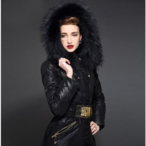 Code on the aristocratic temperament heavy hair goods brought in thickening down jacket female long cultivate morality