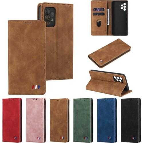 Leather Flip Case For Samsung Galaxy A22 A12 A52 A72 A32 A51 A71 A21S A20E A70S Wallet Vintage Holder Holster Phone Coque