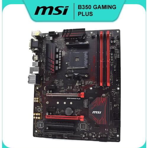 MSI B350 GAMING PLUS Motherboard Socket AM4 DDR4 64GB AMD B350 AMD RYZEN CPU M.2 SATA III Original Desktop motherboard set