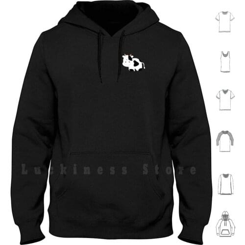 Cute Cartoon Cow Hoodies Long Sleeve Cartoon Digitalart Sketch Anime Artist Comic Animation Cartoons Comics