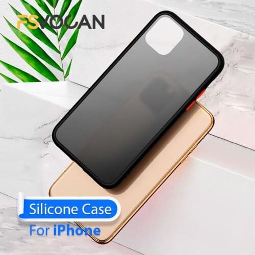 Mint Simple Matte Bumper Phone Case For iPhone 11 12 Pro Max 7 8 Plus X XR XS Max Shockproof Soft TPU Silicone Clear Case Cover