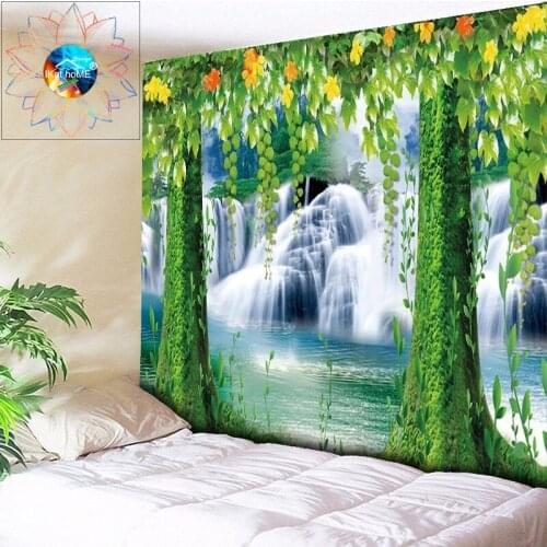 Waterfall Tapestry Tree Wall Hanging Living Room Psychedelic Decoration Wall Tapestry Boho Decor toalla mandala tapiz pared tela