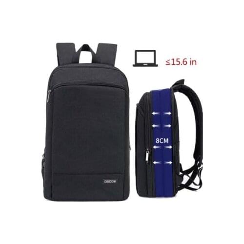 2021 New Slim Men Laptop Backpack 15.6 Inch Business Work Women Black Ultralight Backpack Bag Mochila Unisex Thin Back Pack