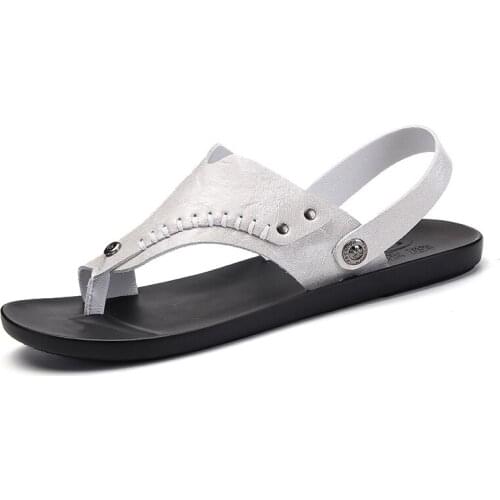 Footwear big praia sandalia slippers sandal s sandles beach para cuero in casual samool rubber men gladiator man male summer 39