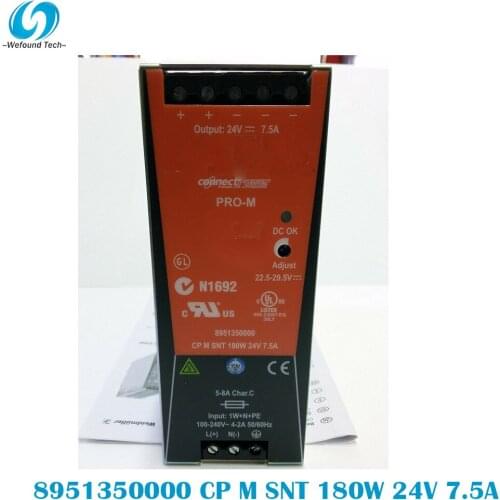 Original Weidmüller 8951350000 CP M SNT 180W 24V 7.5A Rail Switching Power Supply Single Phase, 100% Tested BeforeShipment