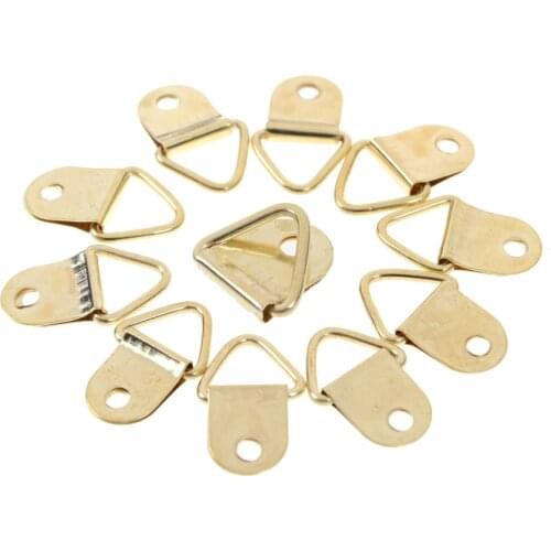 10pcs Picture Frames Hanger Hooks Hanging angle Screws Helper D Ring Universal
