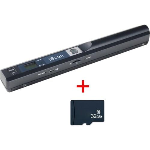 Mini Portable Scanner 900DPI LCD Display JPG/PDF Format Document Image Iscan Handheld Scanner with 32G Micro SD/TF Flash Card