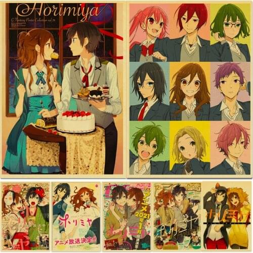 WTQ Japanese Anime Posters Horimiya Hori San To Miyamura Kun Retro Poster Wall Decor Wall Art Picture Room Decor Home Decor