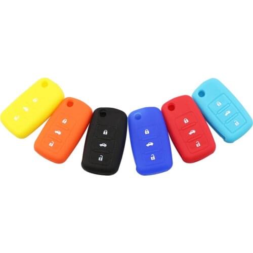 Silicone Car Key Cover Case for Volkswagen VW Golf Bora Jetta Polo Passat for Skoda Superb Octavia Fabia SEAT Ibiza Leon Shell